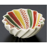 赤絵菊型三色珍味