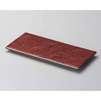 赤柚子天目23.5cm長角皿