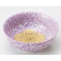 紫釉金梅丸鉢