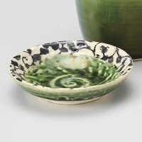 唐草織部小皿