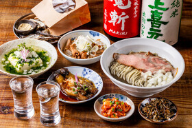 煮干しと日本酒すぎだま                                