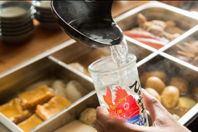 鶏おでんと出汁割り日本酒 ふぁるこの画像