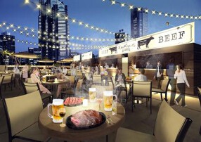 天空のビアガーデン　肉テラスの画像