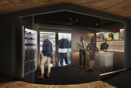 SAPPORO 前掛け　サッポロ　黒ラベル　居酒屋　スタッフ制服　従業員 期間限定オープン「サッポロ生ビール黒ラベル THE BAR FUKUOKA