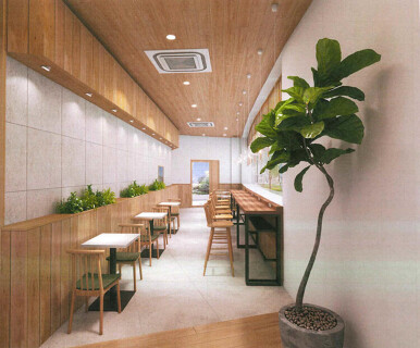 学校併設のカフェ＆デリの画像