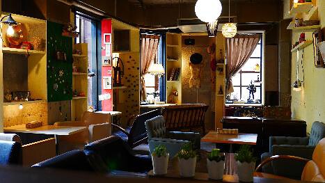 ブリキボタン　CAFE＆DININGの画像