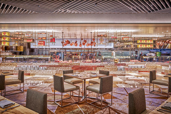 Caesars Palace Bacchanal Buffet renovation ラスベガス オールデイ ダイニングの内装・外観画像
