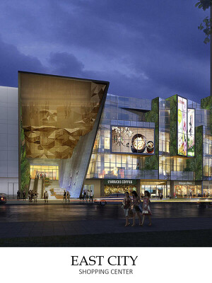 East City Shopping Center Public Area ショッピングセンター内の環境デザインの内装・外観画像