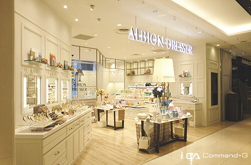 ALBION DRESSER 広島パルコ店 ライフスタイルコスメストアの内装・外観画像