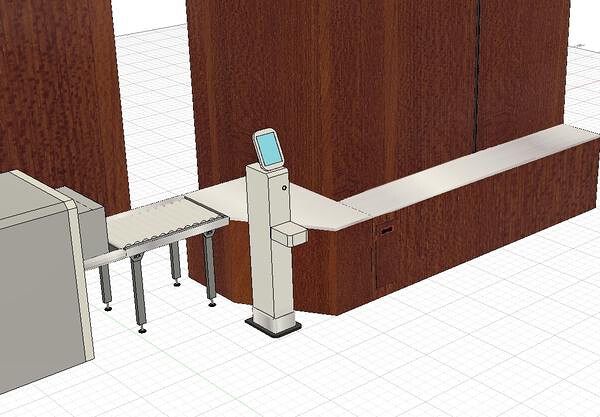 地方空港内検査場カウンター及びラウンジ什器
